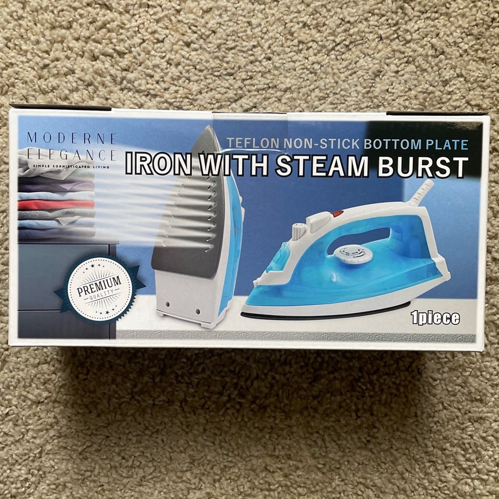 Iron with steam burst